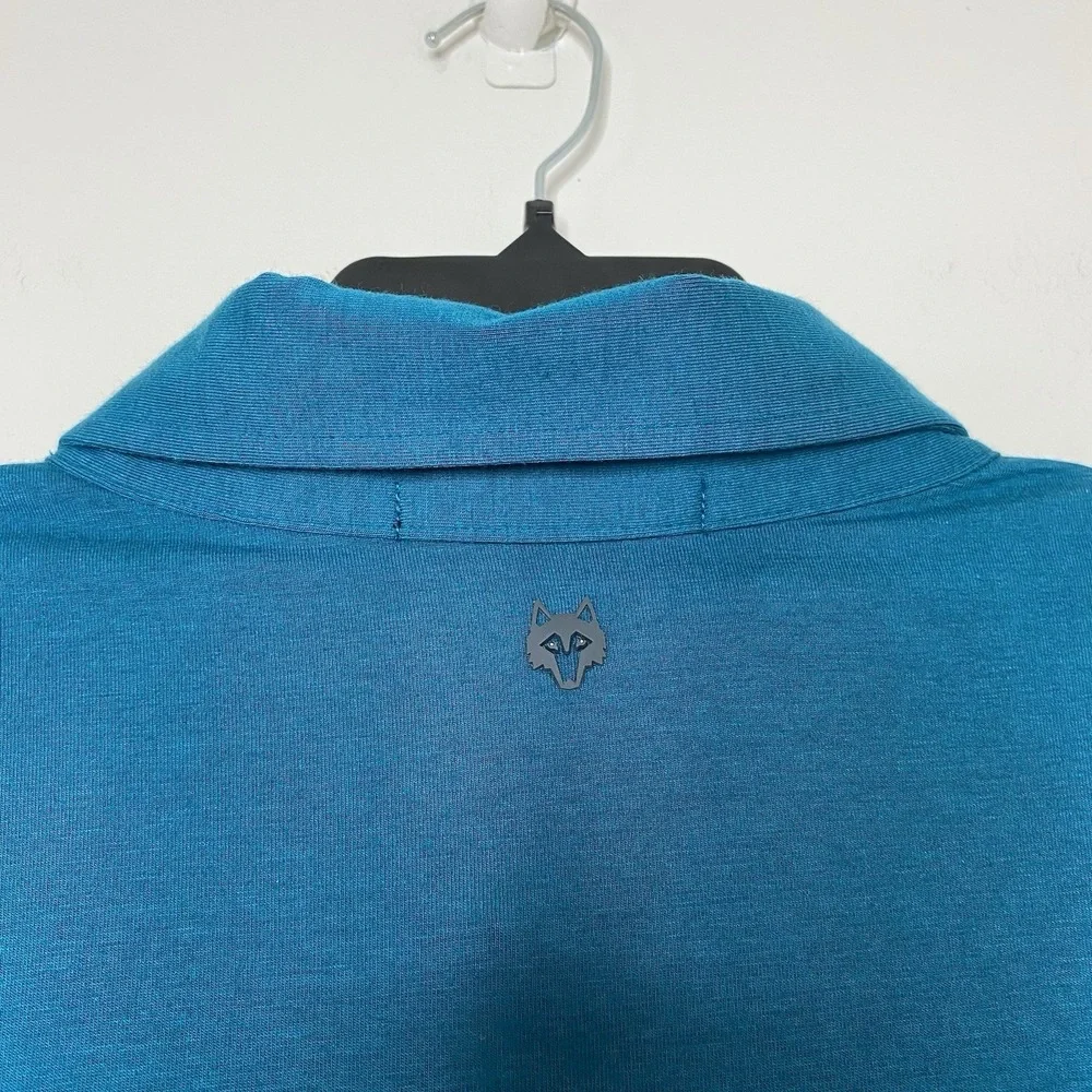 Greyson Apache II Long Sleeve‎ polo Shirt Men's XXL Fiddle Teal Green